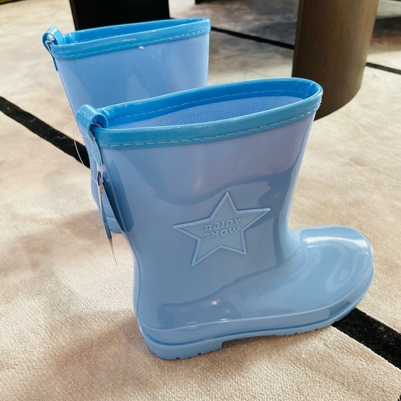 Boys And Girls Casual Rain Boots With Star Print, PVC Non-slip Waterproof Boots - Picture 4 of 7